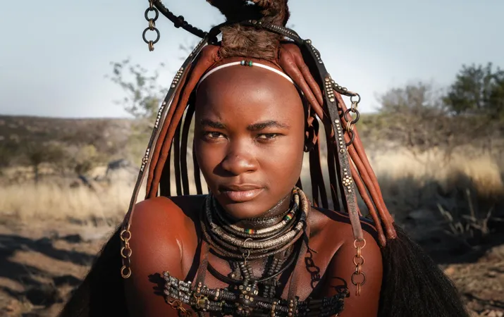 portrait photo of a traditional Himba Woman